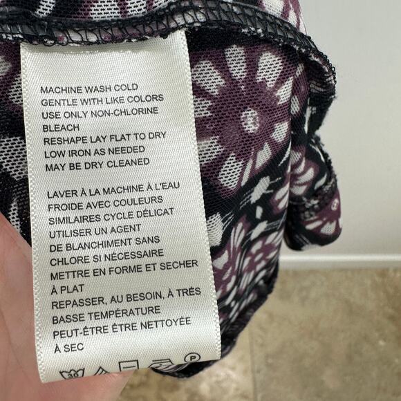 Free People Brielle Midi Dress Mesh Ruched Floral Side Slit Black Combo XS NWT - Picture 9 of 11